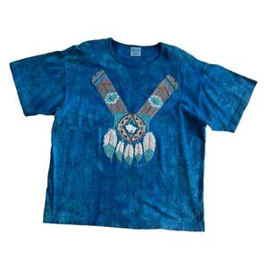 CACTUS BAY Vintage Lynee 90s T Shirt Tye Dye 1994 Large Native American Navajo